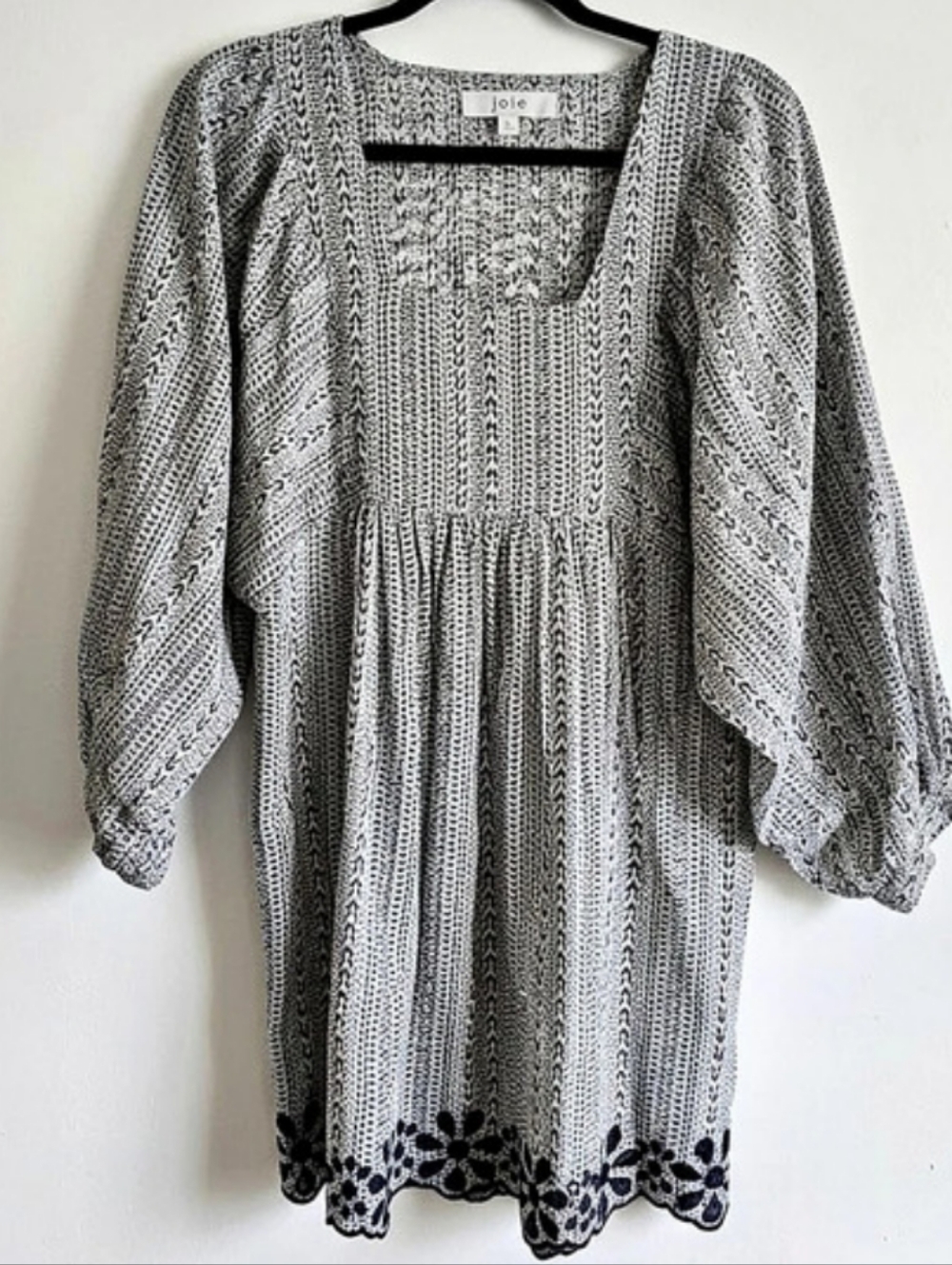 joie Jade Dress Mini Gray & Black Size Small